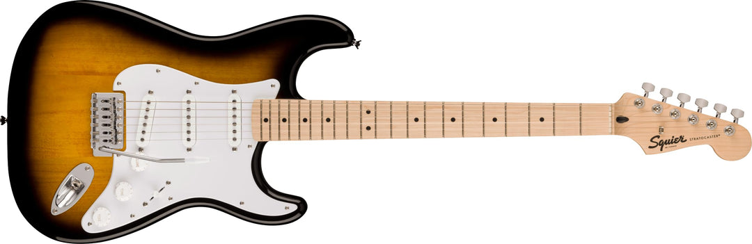 Squier by Fender Sonic Stratocaster® E-Gitarre, Griffbrett aus Ahorn, weisses Schlagbrett, 2-farbige