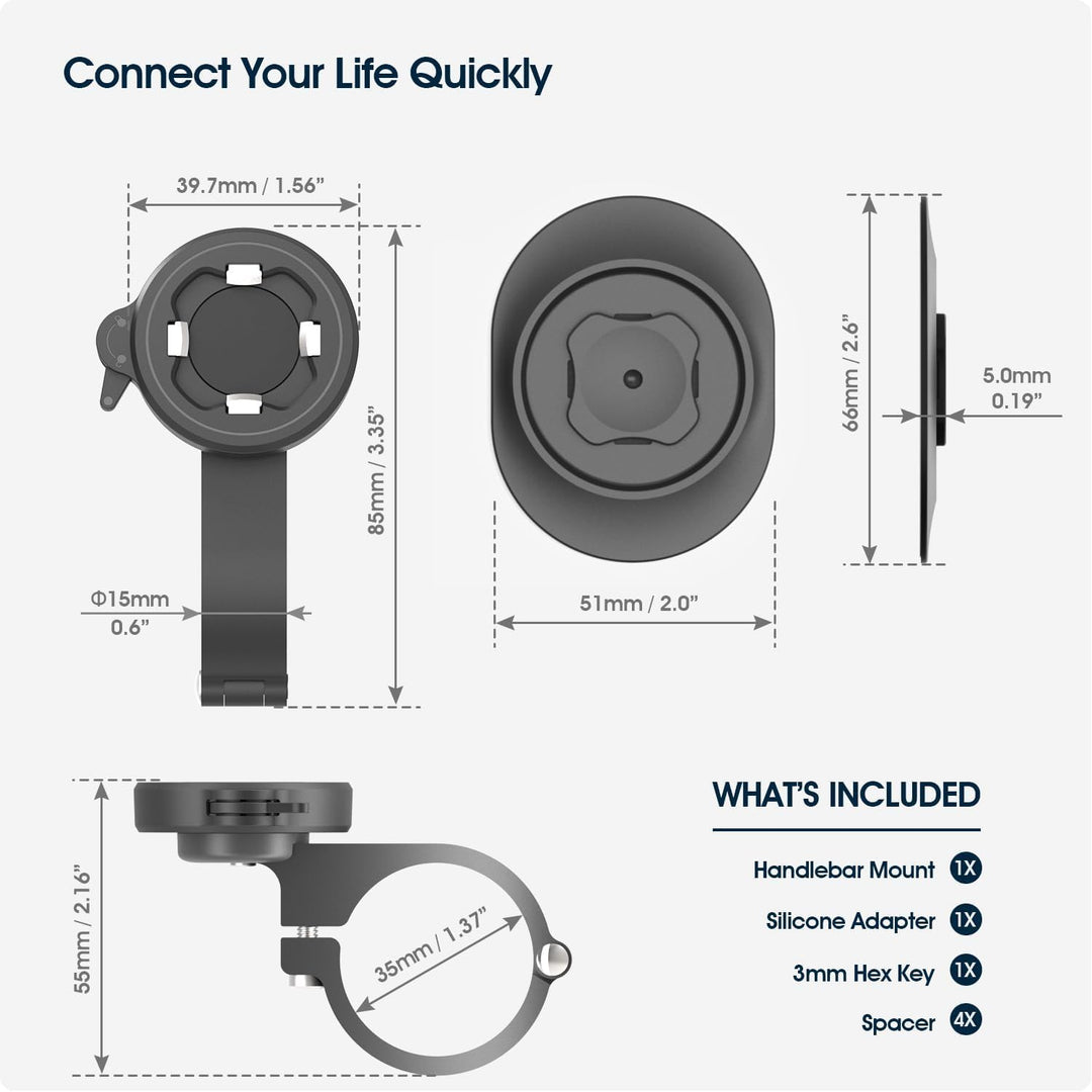 CQ Sincetop Handyhalterung Fahrrad, Motorrad Handyhalterung - Univeral Handy Fahrradhalterung, Stabi
