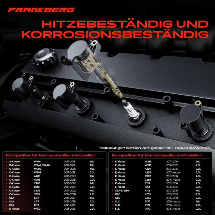 4x Zündspule Zündmodul für A-Klasse W176 B-Klasse W246 W242 C-Klasse W205 A205 C205 S205 1.6L 2.0L 2