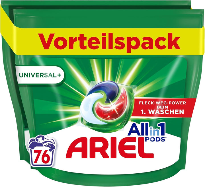 Ariel Waschmittel PODS All-in-1, 76 Waschladungen, Universal strahlende Reinheit 76 stück (1er Pack)