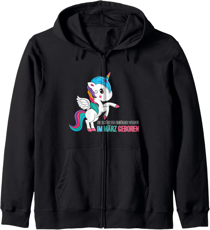 Die schönsten Einhörner werden im März geboren Geschenk Kapuzenjacke