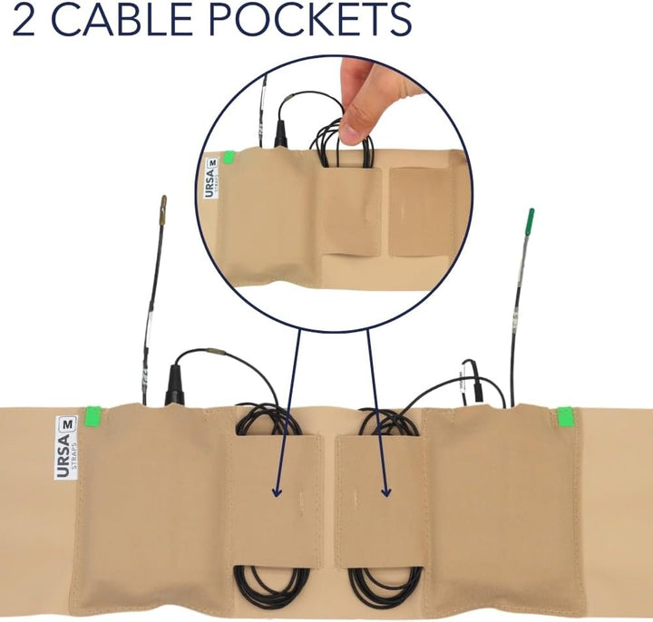 URSA Double Pouch Hüftgurt - Ultra Slim, Breathable & Stretchy Microphone Transmitter Straps Kompati