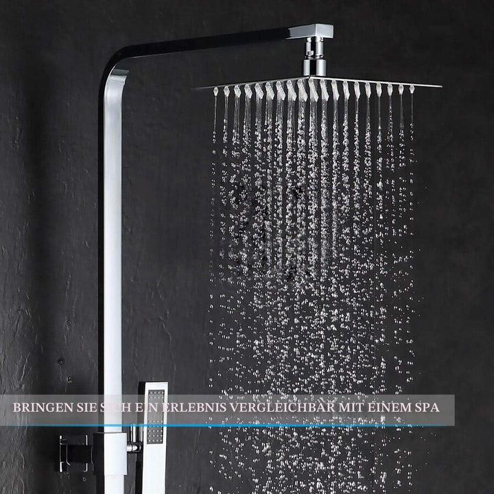 30cm Grosser Regenbrause - Markcco Quadrat Hochdruck Duschkopf aus Edelstahl 304 - komfortables Dusc