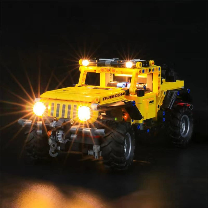 GEAMENT LED Licht-Set Kompatibel mit Lego Jeep Wrangler - Beleuchtungsset für Technic 42122 Baumodel