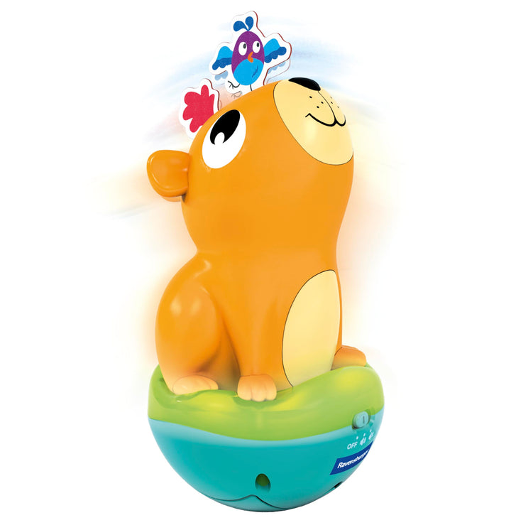 Ravensburger 4874 Play+ Musikalischer Stehauf-Kreisel: Capybara, Roly-Poly, Steh-auf-Männchen, Licht