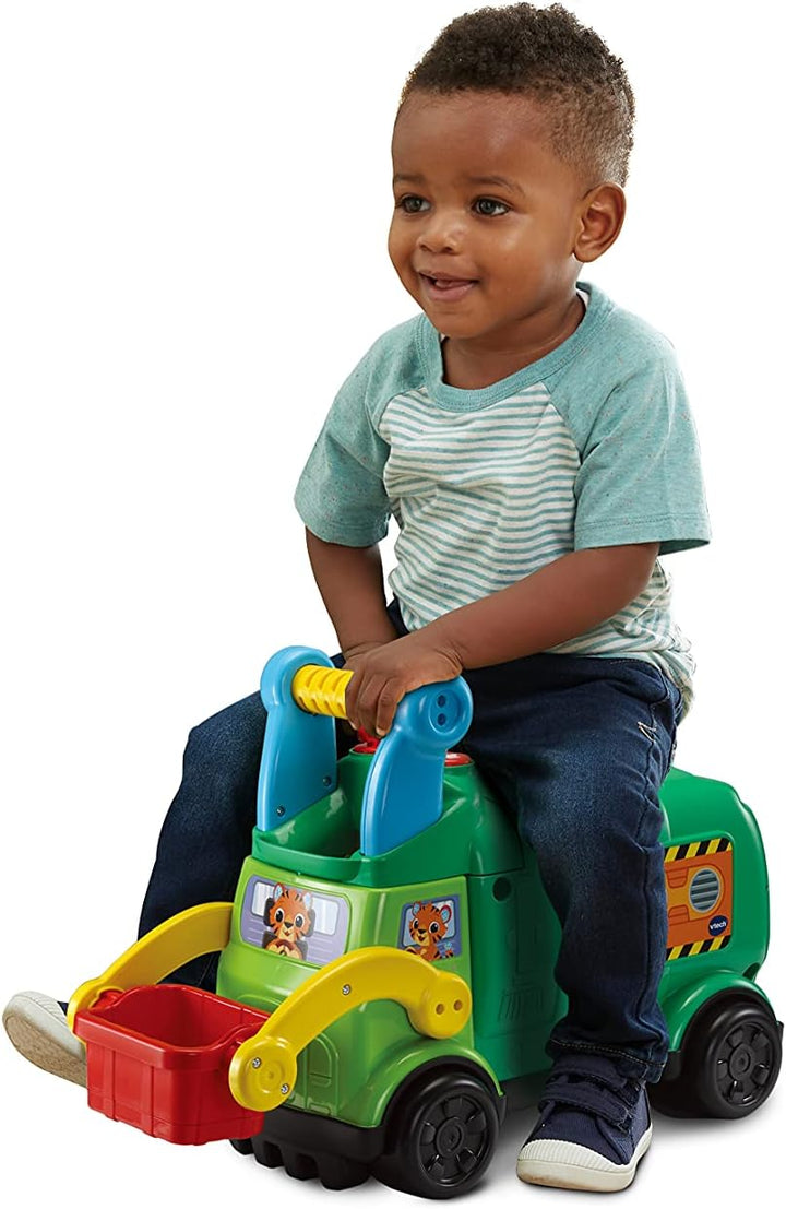 VTech Baby 2-in-1 Recycling-Rutschauto – Rutschfahrzeug und Sortierspielzeug in einem – Recycling sp