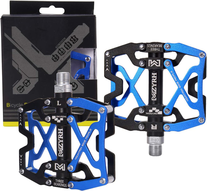 MZYRH Mountainbike Pedale, ultrastarke Bunte CNC Aluminiumlegierung maschinell bearbeitet 9/16 "Radv