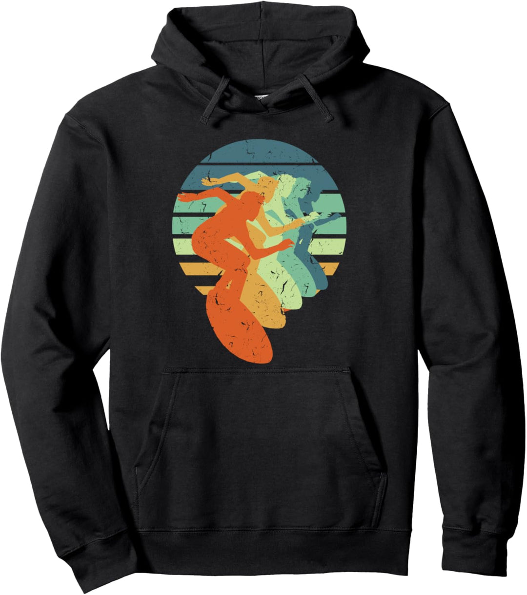 Surfen, Retro-Surfen, Surfer, Herren, Damen, Kinder, Urlaub, Sommer. Pullover Hoodie