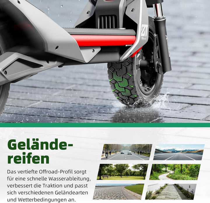 70/60-7,5 Ersatzreifen für Segway Ninebot ZT3 Pro, 11 Zoll Selbstreparierender Schlauchlose Reifen C