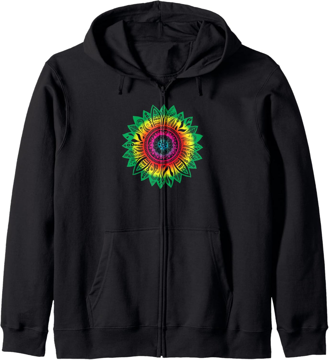 Spirituelle Yoga Meditation Zen Geschenk Mandala Sonnenblume Kapuzenjacke