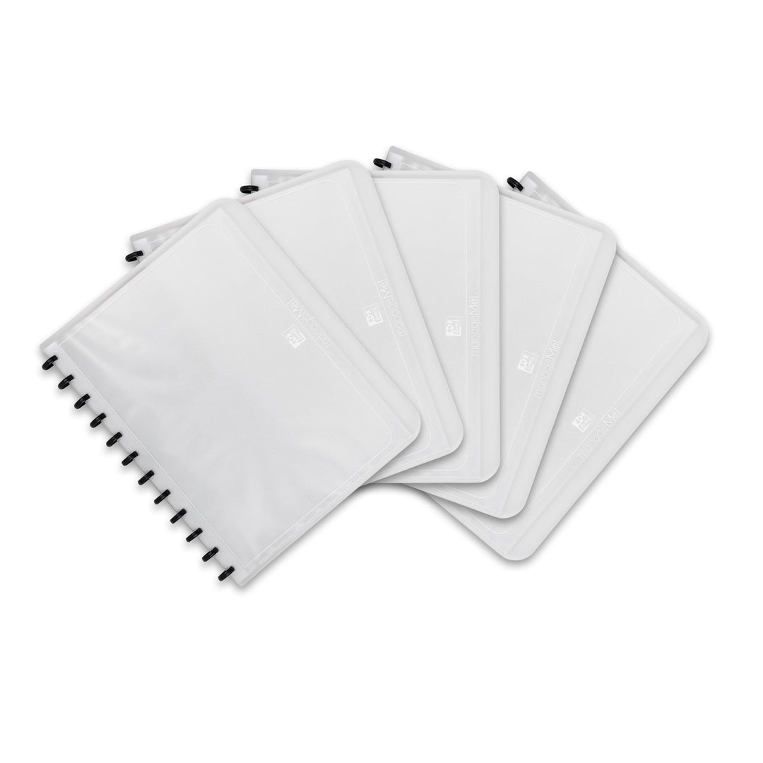 Oxford Ring-Mappe A4, manageMe, Sichtbuch mit 25 Hüllen, farblos, 5er Pack farblos 5er Pack Single,