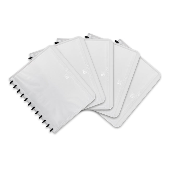 Oxford Ring-Mappe A4, manageMe, Sichtbuch mit 25 Hüllen, farblos, 5er Pack farblos 5er Pack Single,