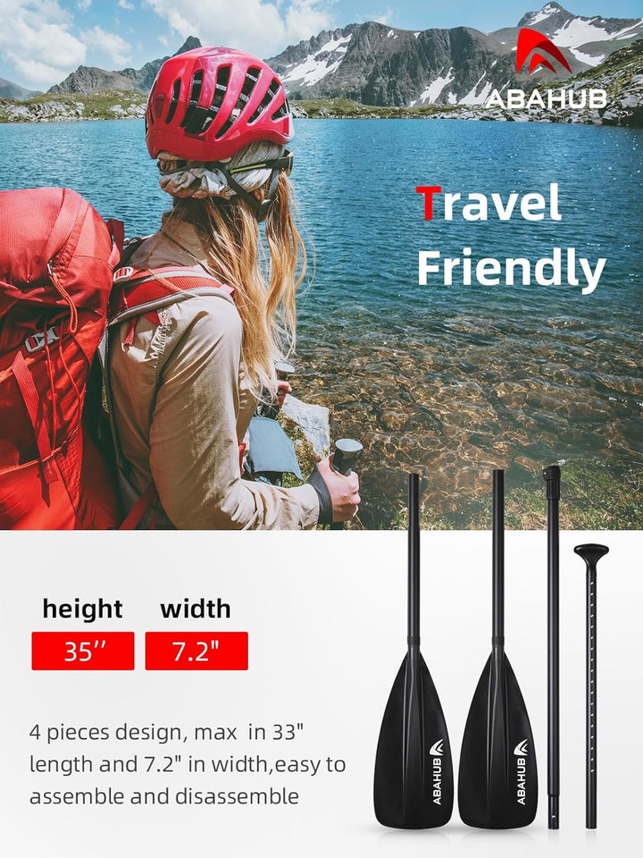 Abahub SUP Paddel / 2 in 1 Sup Kajak Paddel Aluminium Einstellbares Stand Up Paddle für Paddleboard,