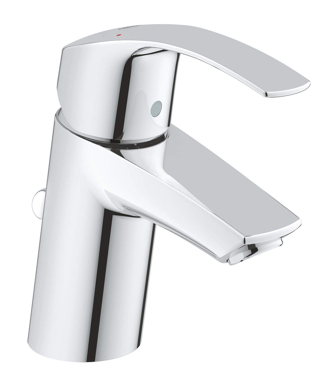 GROHE Eurosmart - Einhand-Waschtischarmatur für das Bad (S-Size, mit Zugstange, Ablaufgarnitur, Temp