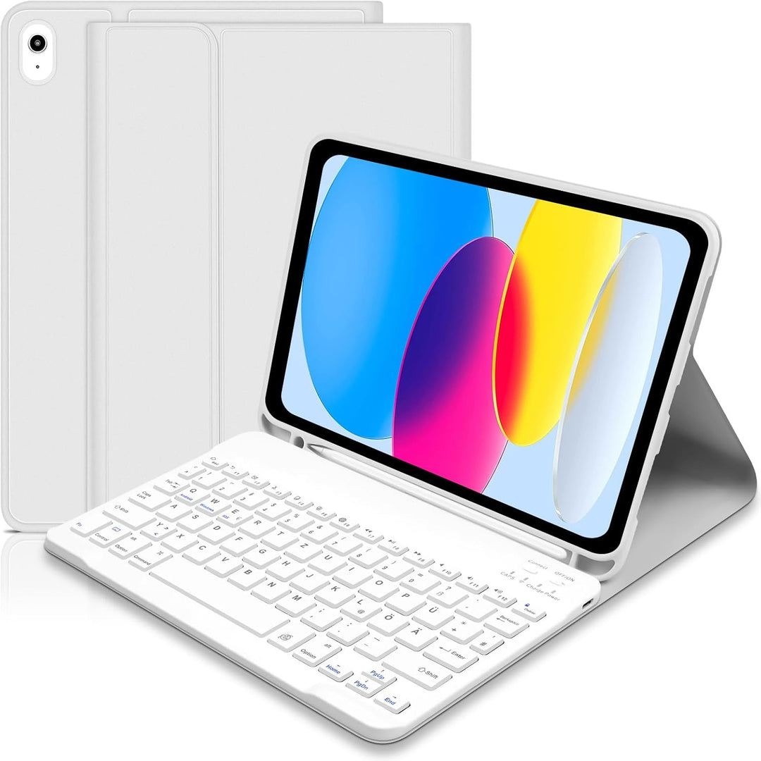 Lielax für iPad 10. Generation Hülle mit Tastatur (10,9", 2022), Hülle mit Tastatur für iPad 10,9 Zo