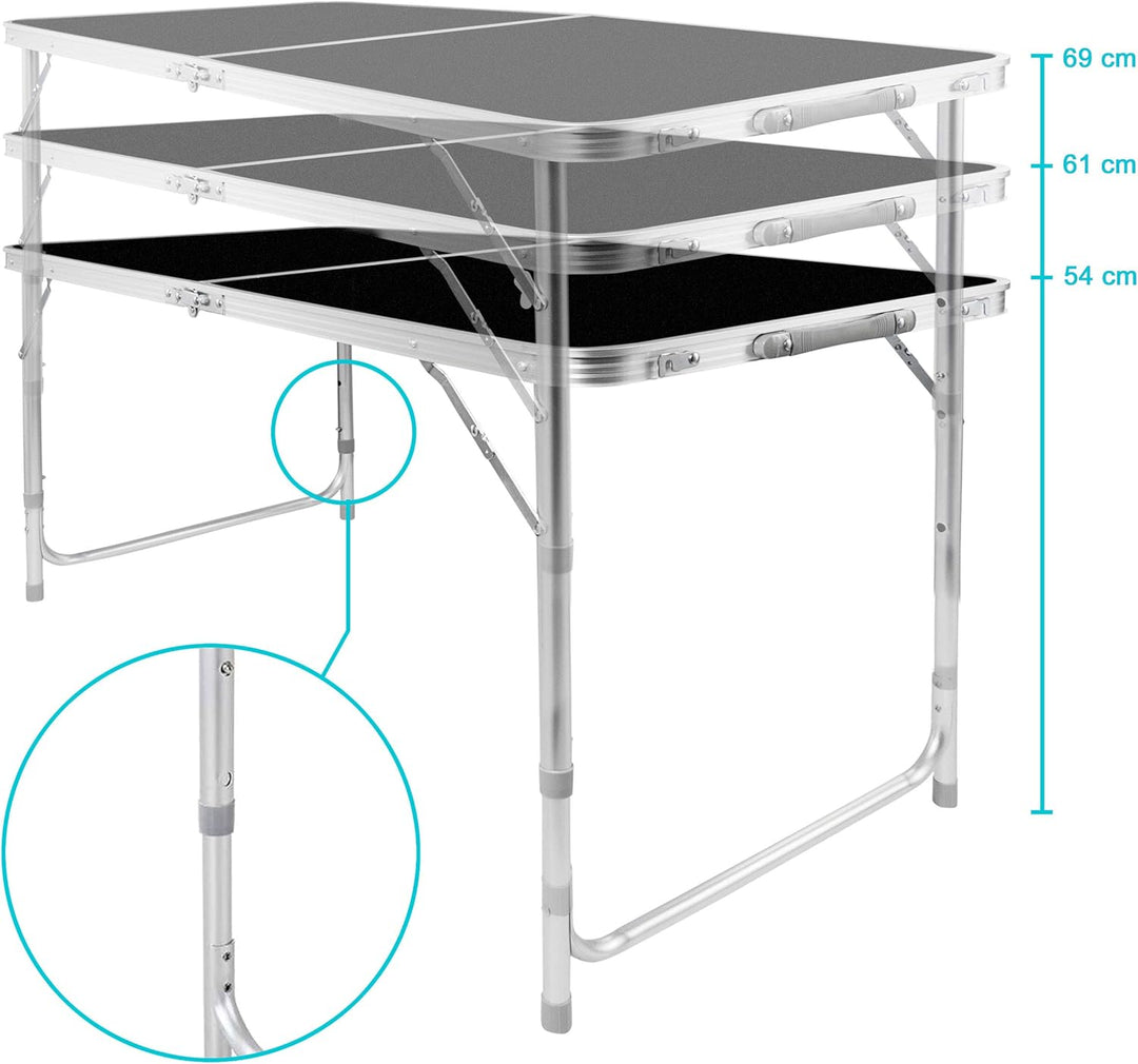 GOODS+GADGETS Klappbarer Multifunktionstisch Mehrzwecktisch Campingtisch Camping-Set Klapptisch Mark