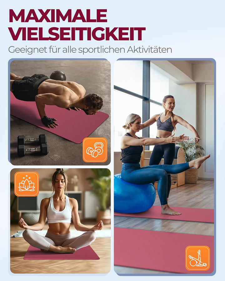 Fitleap Yoga-Matte Pro aus umweltfreundlichem TPE-Schaum. Sehr rutschfeste, schadstofffreie, hypoall