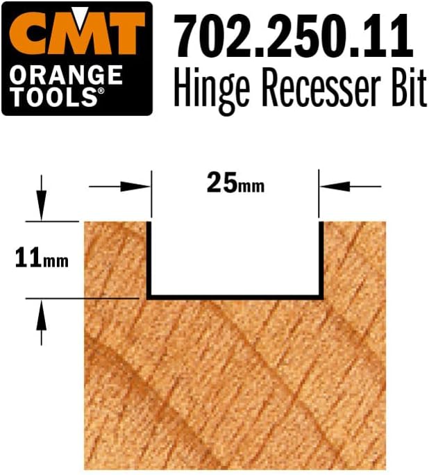 CMT ORANGE TOOLS 702.250.11 - HARTMETALL-BESCHLAGFRÄSER Z2 S=6 D=25X11X38