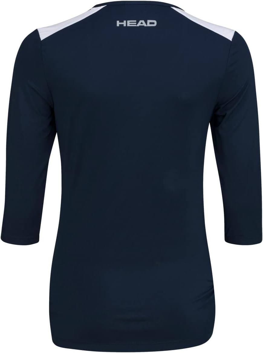 Head Women's Club 22 Tech 3/4 Shirt, Womens T-Shirt L Blau, L Blau