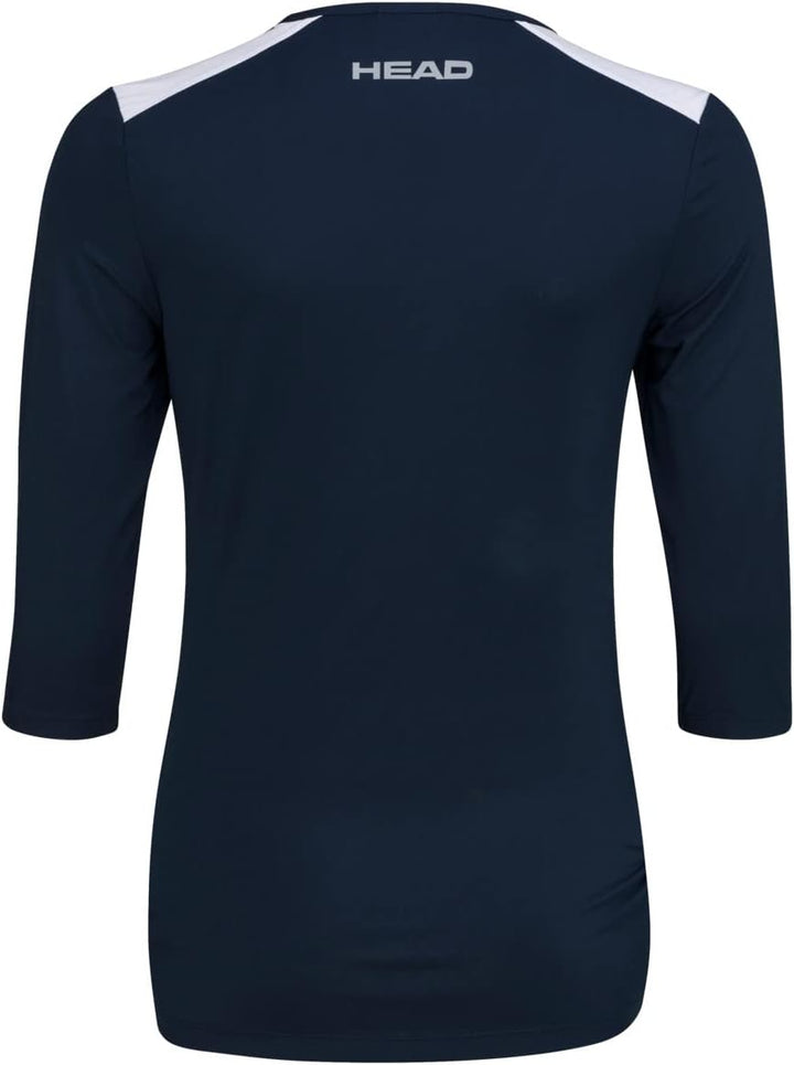 Head Women's Club 22 Tech 3/4 Shirt, Womens T-Shirt L Blau, L Blau
