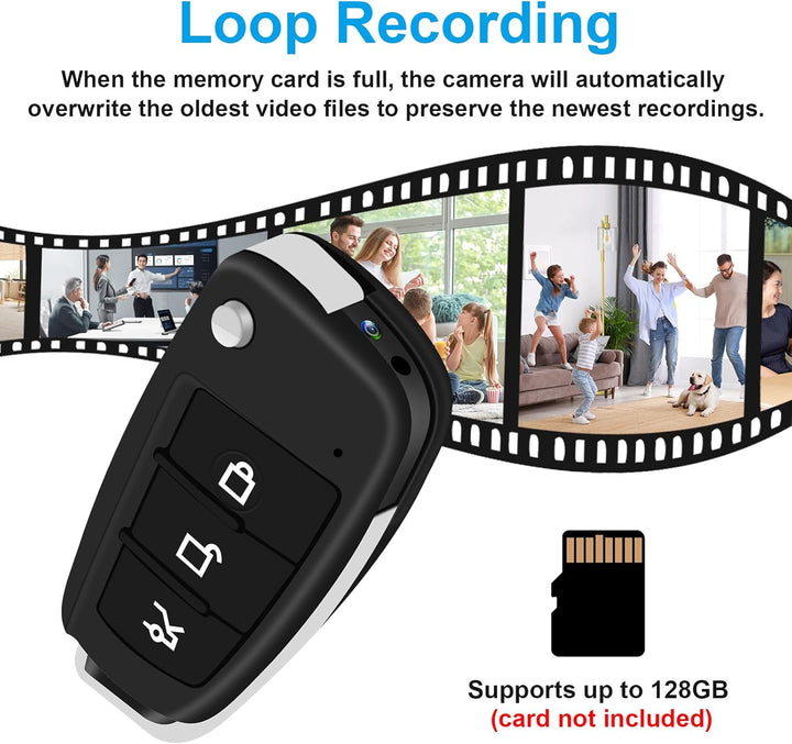 Mini BodyCam, 1080P HD Tragbare Kleine Kamera, MiniBody Kamera mit Nachtsicht/Bewegungsmelder Eingeb