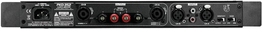OMNITRONIC PKD-352 Class-D Studioverstärker | 2-Kanal-Studio-Verstärker mit Schaltnetzteil, 2 x 175