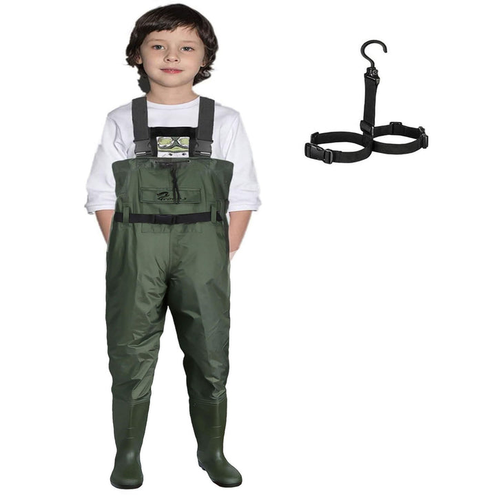 Croch Wathose für Kinder wasserdicht mit Gummi Stiefel ideale Angelhose und Watthose Kinderwathose 2