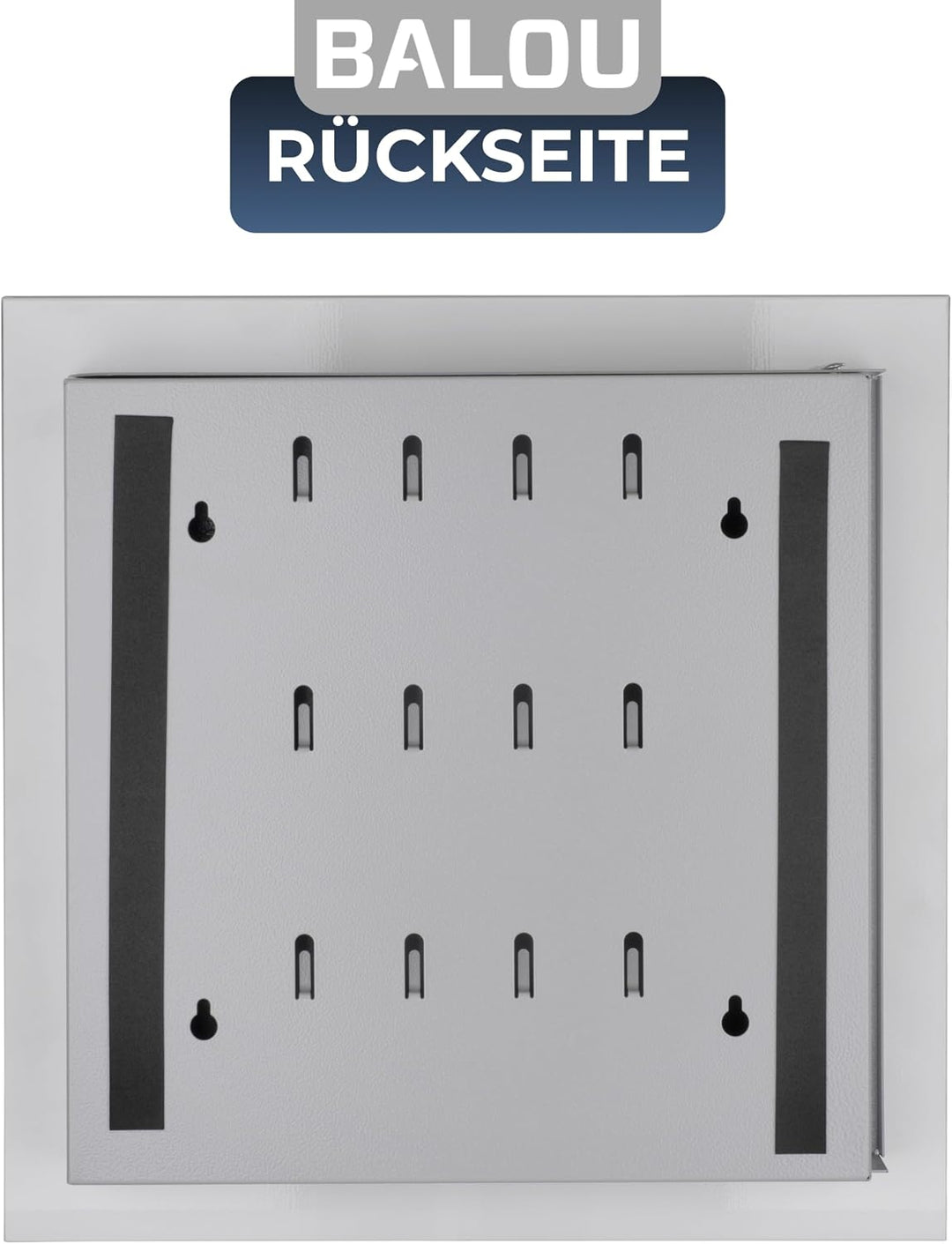 BALOU Schlüsselkasten modern mit Glas Magnettafel - Memoboard magnetisch mit 6 Magneten und Stift -