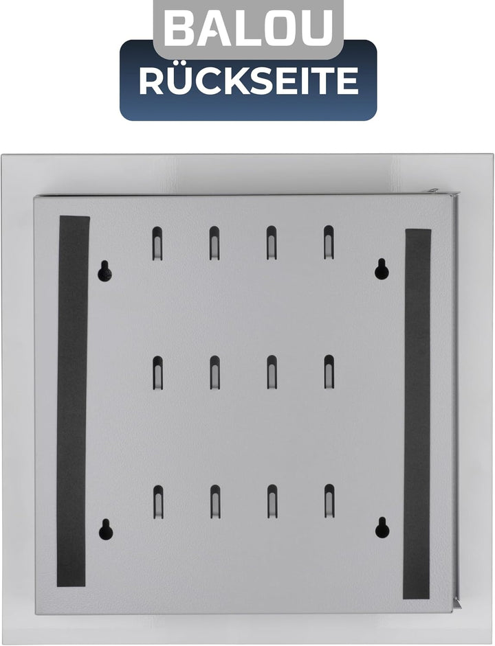 BALOU Schlüsselkasten modern mit Glas Magnettafel - Memoboard magnetisch mit 6 Magneten und Stift -