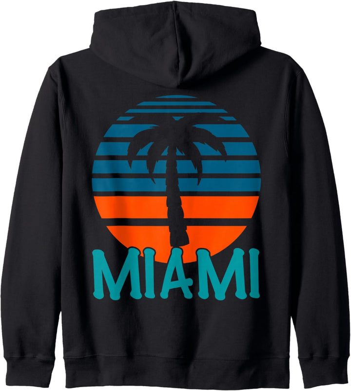 Miami Beach Retro Vintage Tropical Kapuzenjacke