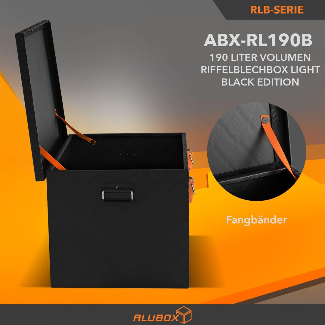 alubox Werkzeugkiste Riffelblech ABX-RL190B Aluminium 1,5mm Werkzeugkiste leicht und robust 190 Lite