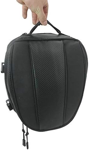 Motorrad Rücksitz Tail Pack Tasche Wasserdicht Leder Erweiterbar Gepäcktasche PU 7.5-10L Kapazität f