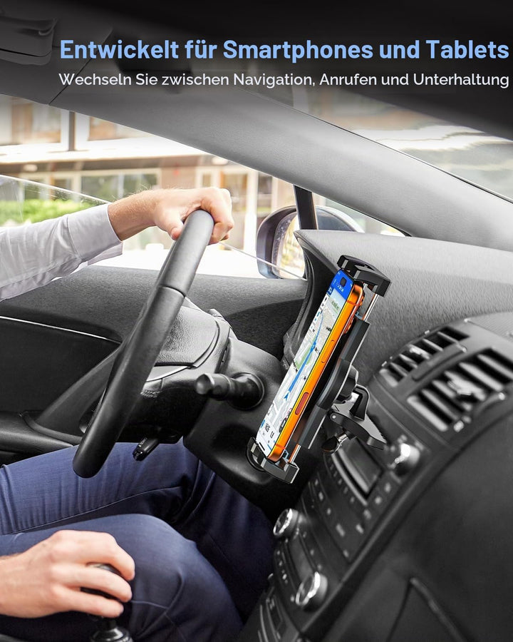 Oilcan CD Player Tablet Autohalterung Vorne, KFZ CD Schlitz Tablet Halter mit Verstellbar Klemme [St