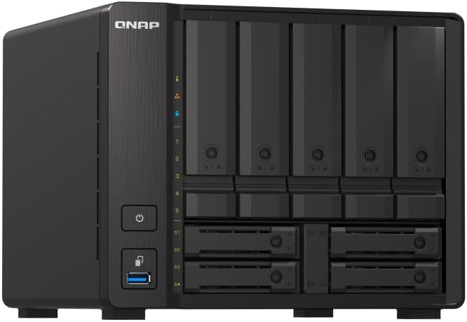 Qnap TS-H973AX-32G 9BAY 4C8T2.2GHZ 32GB DDR4 2X 2.5GBE 1X 10GBASE-T, One Size QuTS hero NAS Single 9