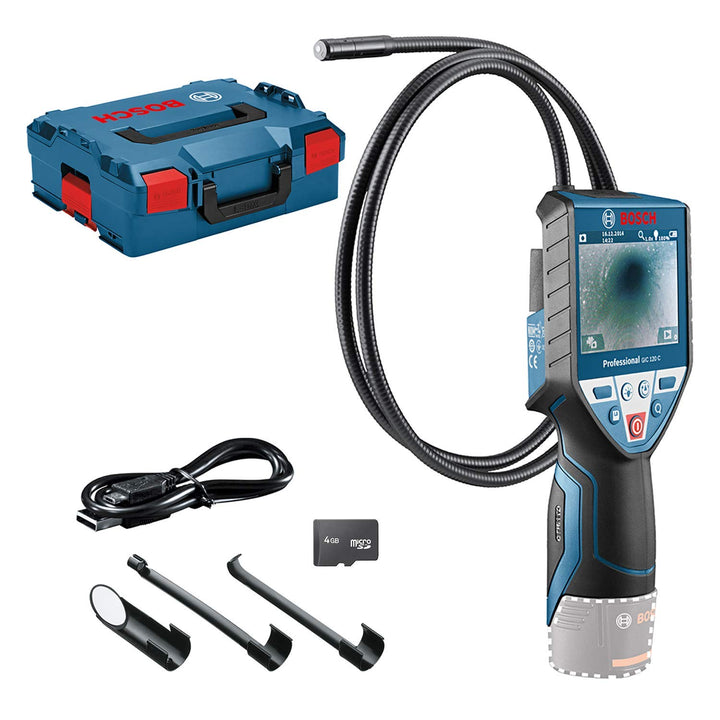 Bosch Professional 12V System Inspektionskamera GIC 120 C (Ohne Akku und Ladegerät, Kabellänge: 120