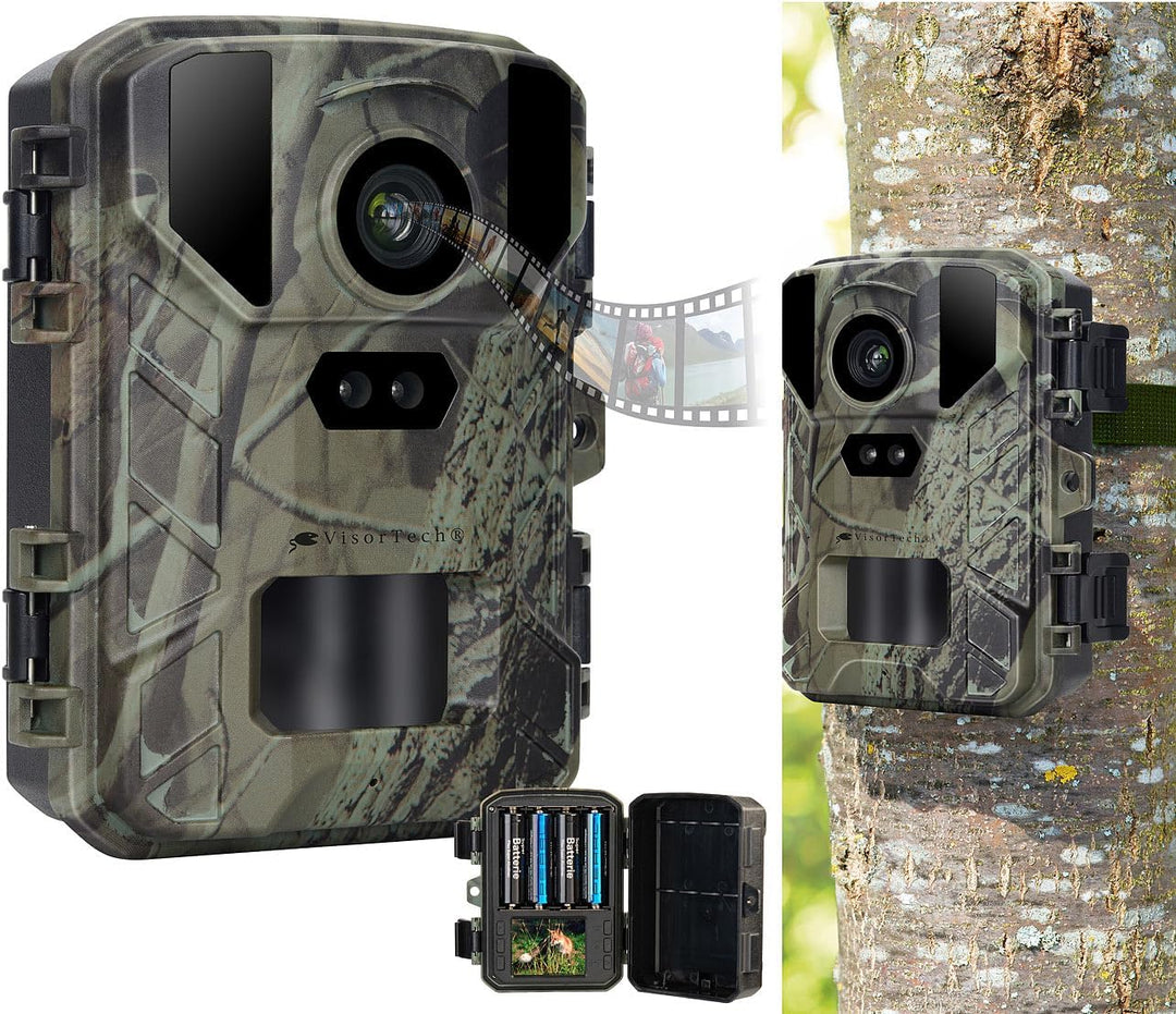 VisorTech Wildkameras: Wildkamera mit 50 MP, interpolierter 4K-Auflösung und No-Glow-IRs (Überwachun