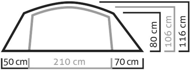 Salewa Zelt Sierra Leone II, Unisex Erwachsene UNI LIGHTGREY/CACTUS, UNI LIGHTGREY/CACTUS