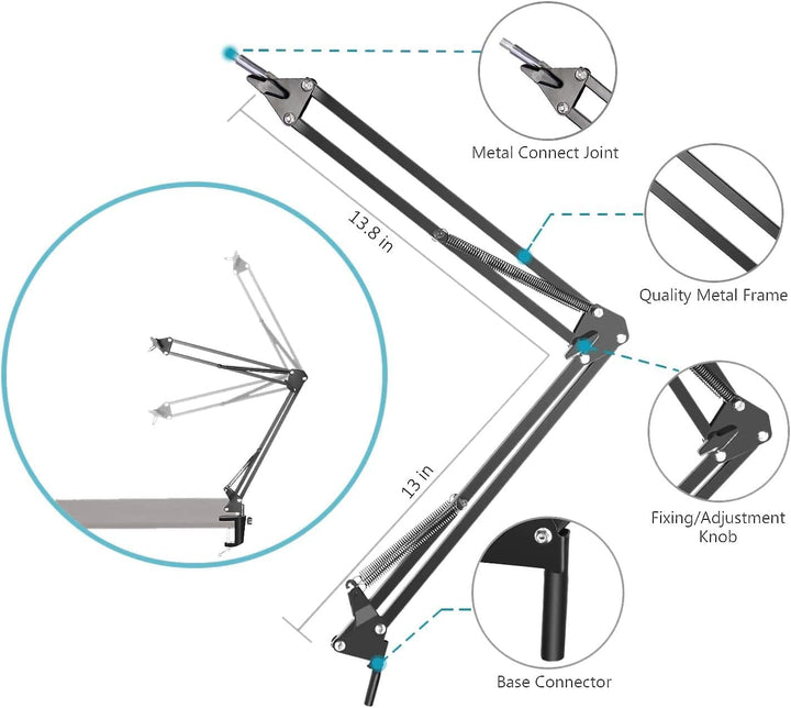 SUNMON für Blue Yeti Mikrofon Arm - Mikrofonarm Mikrofonständer mit Yeti Mikrofon Popschutz, kompati