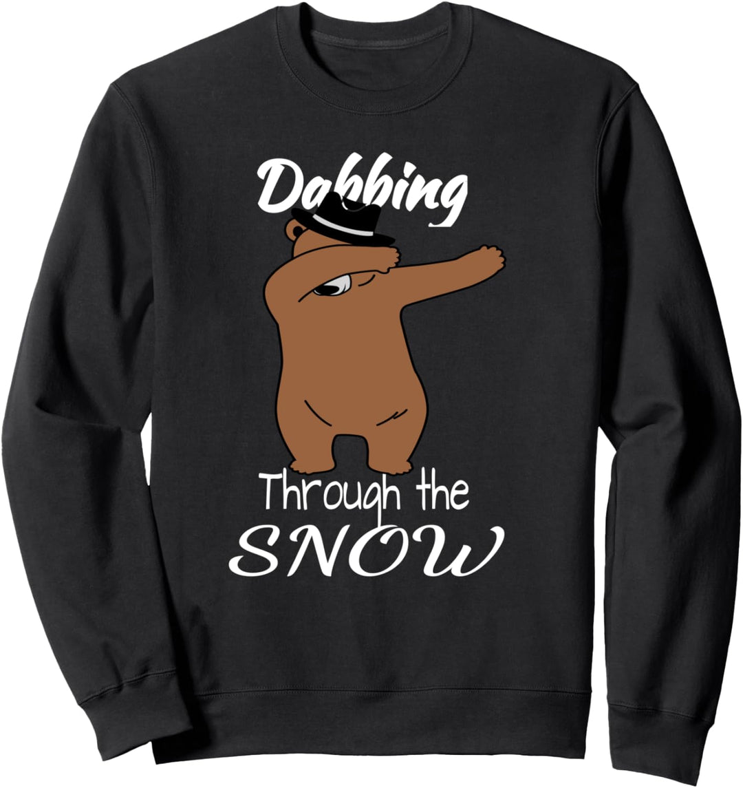 Bär tupft durch den Schnee Sweatshirt
