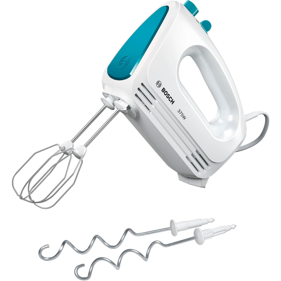 Bosch Handrührer MFQ2210D, Handrührgerät, 2 Rührbesen, 2 Edelstahl-Knethaken,spülmaschinengeeignet,