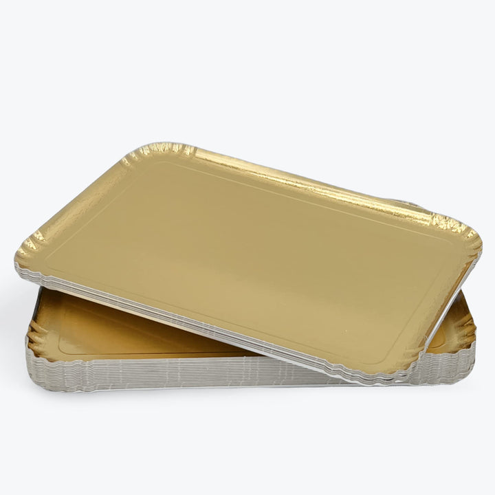 lepetitmitron Tablett für Catering, wiederverwendbar, goldfarben, 25 Stück