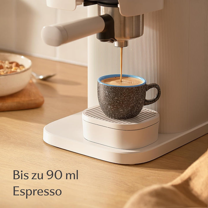 Cosumy Espressotassen mit Untertassen 4er Set - 90 ml Keramik, 𝗗𝗶𝗰𝗸𝘄𝗮𝗻𝗱𝗶𝗴𝗲𝘀 Steingut mit Handgeferti