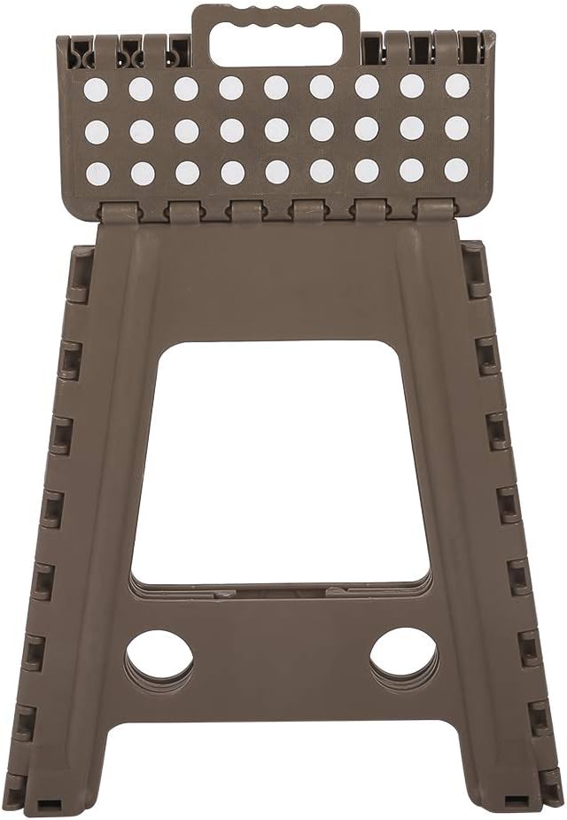 Klappbarer Tritthocker, Tragbar und Rutschfest für Erwachsene, 29 cm, Weiss-Dunkel Gefleckt, für Woh
