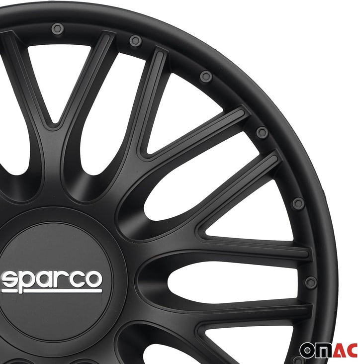 Sparco SPC1596BK Set Wheel Covers Roma 15-inch Black, Pulgadas ROMA 15 zoll SCHWARZ, ROMA 15 zoll SC
