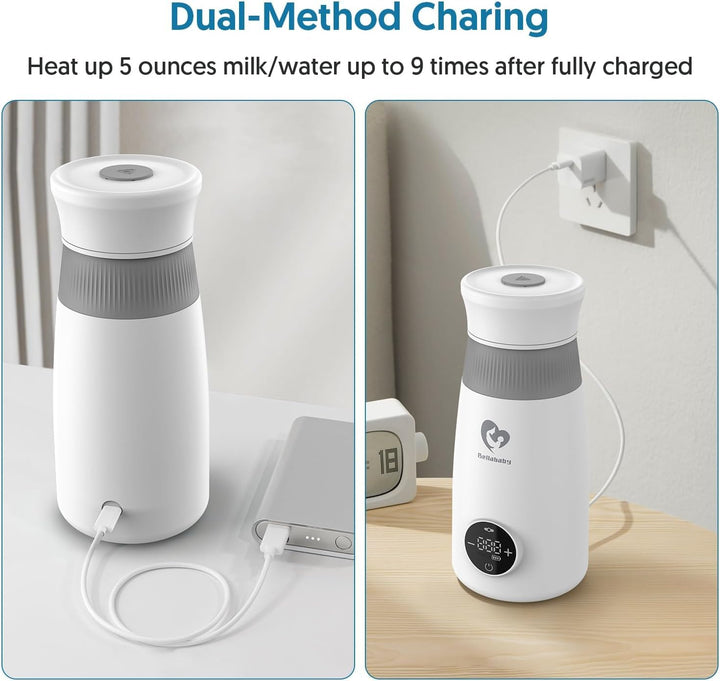 Bellababy Flaschenwärmers,Bottle Warmer Tragbar,Schneller Flaschenwärmer mit USB Kabel,Milchwärmer B