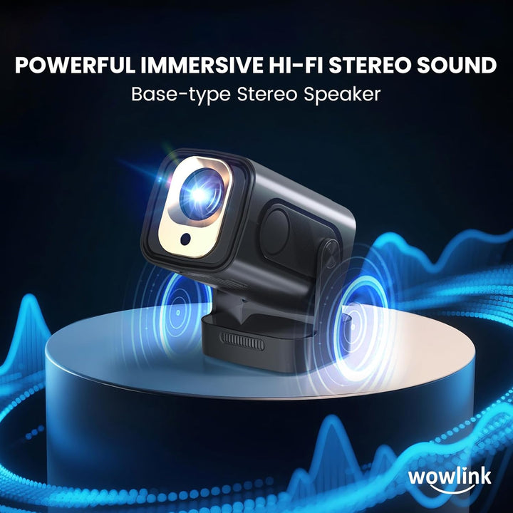 Beamer [1080P Native & Autofokus & 2025 Modell & Integrierte Apps] 4K Support Mini Beamer mit WiFi 6