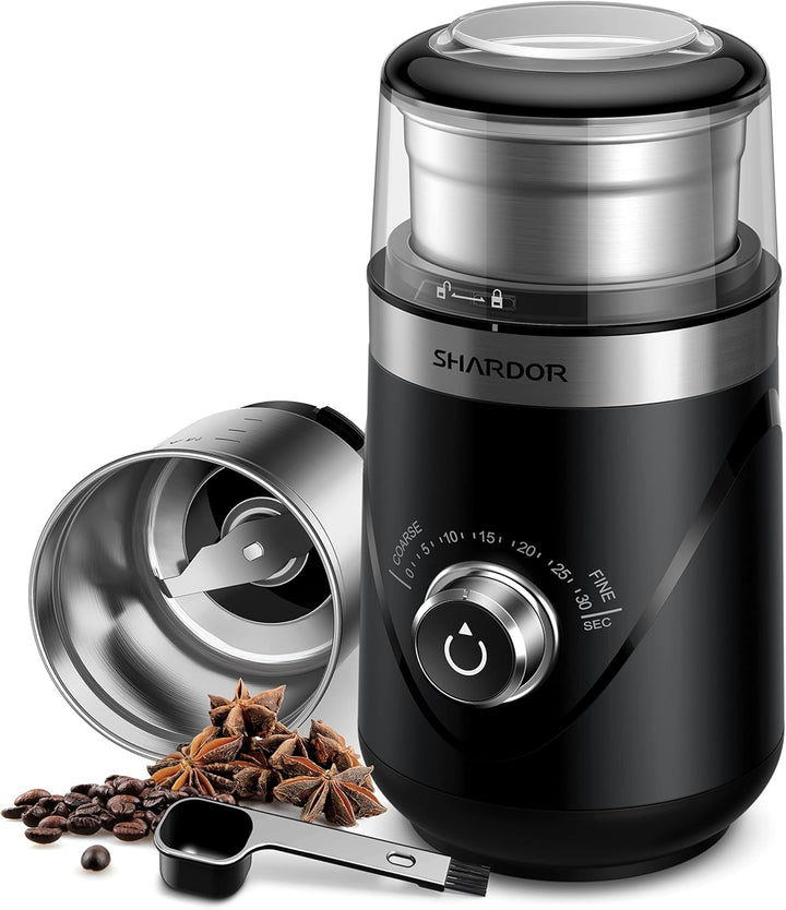 SHARDOR Kaffeemühle Elektrisch Gewürzmühle Leiser Präzisen Einstellbare Mahlgrad Kaffeemühlen,Edelst