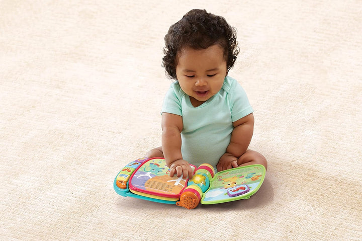 VTech ABC-Eisenbahnspielzeug, bunt, deutsch & Baby Mein erstes Liederbuch – Kunterbuntes Buch mit 6