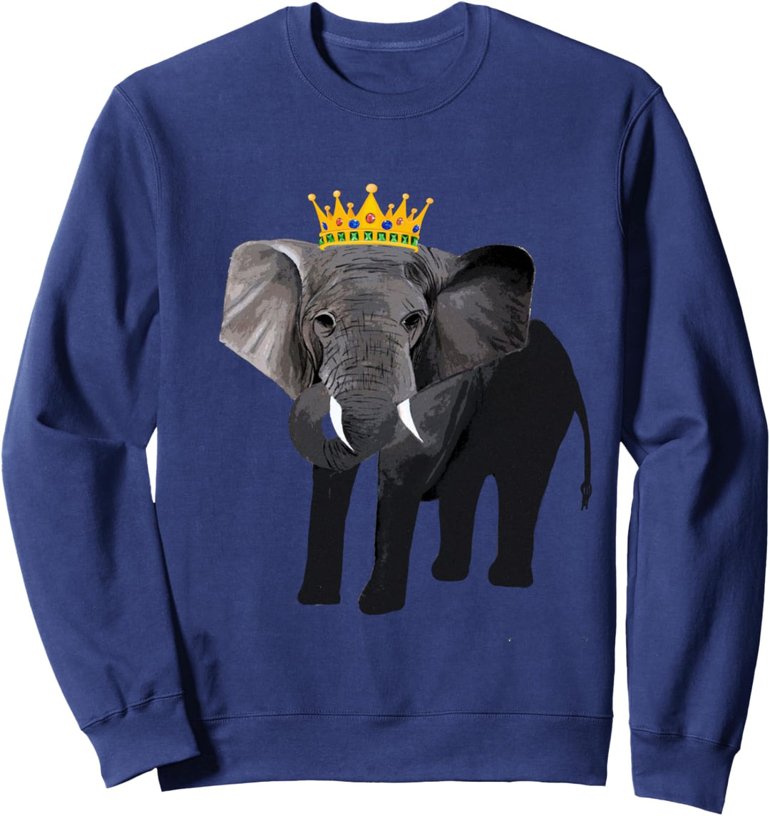Elefant mit Krone Sweatshirt