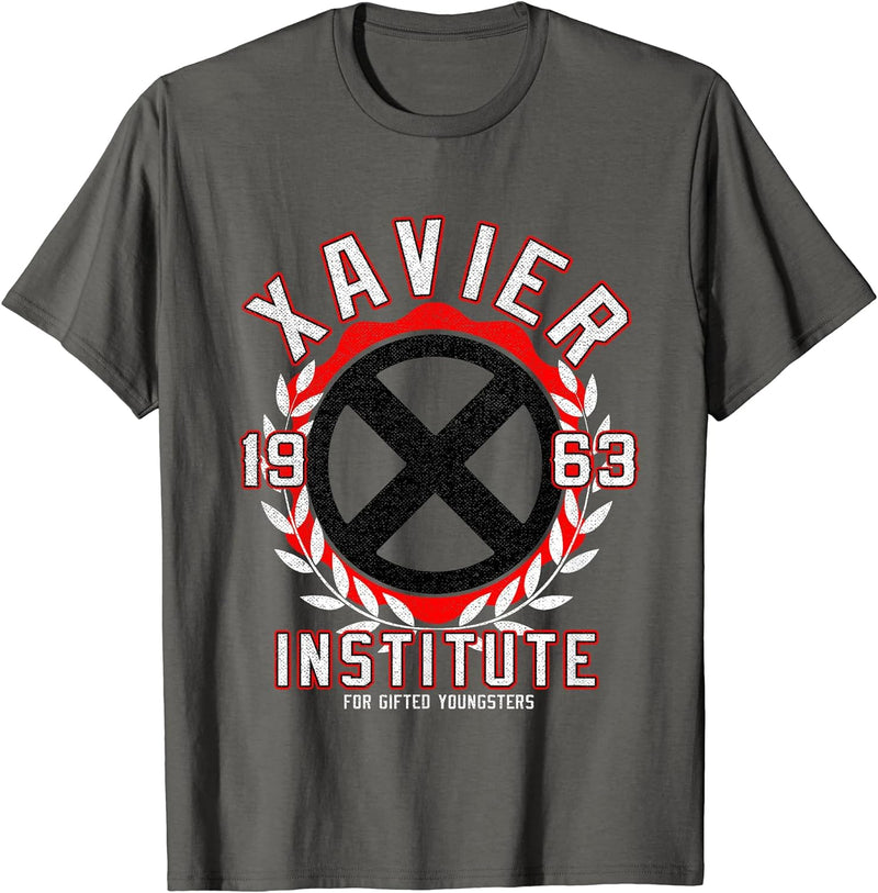 Mens Marvel X-Men Xavier Institute Logo Vintage Graphic T-Shirt Small Dark Heather